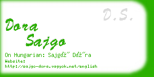 dora sajgo business card